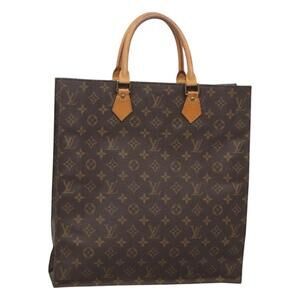 LOUIS VUITTON Monogram Sac Plat Hand Bag M51140